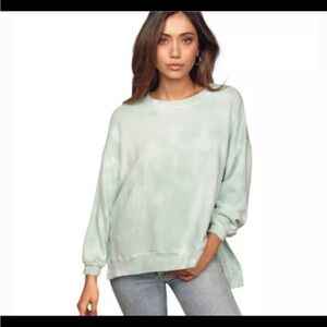 Found Los Angeles Tie Dye Sweatshirt Blue Drop Sleeve Pullover